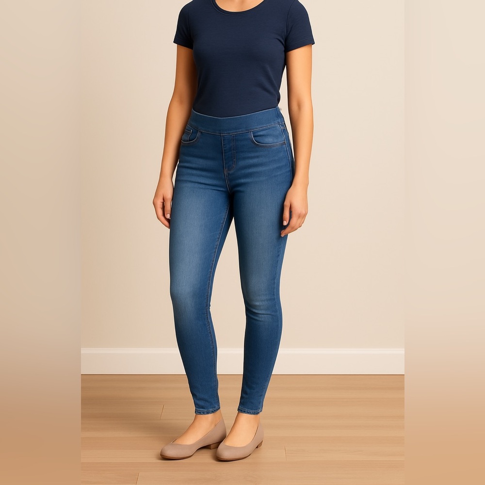 Old Navy Women's Deep Blue Rock Star Denim Size 6Long